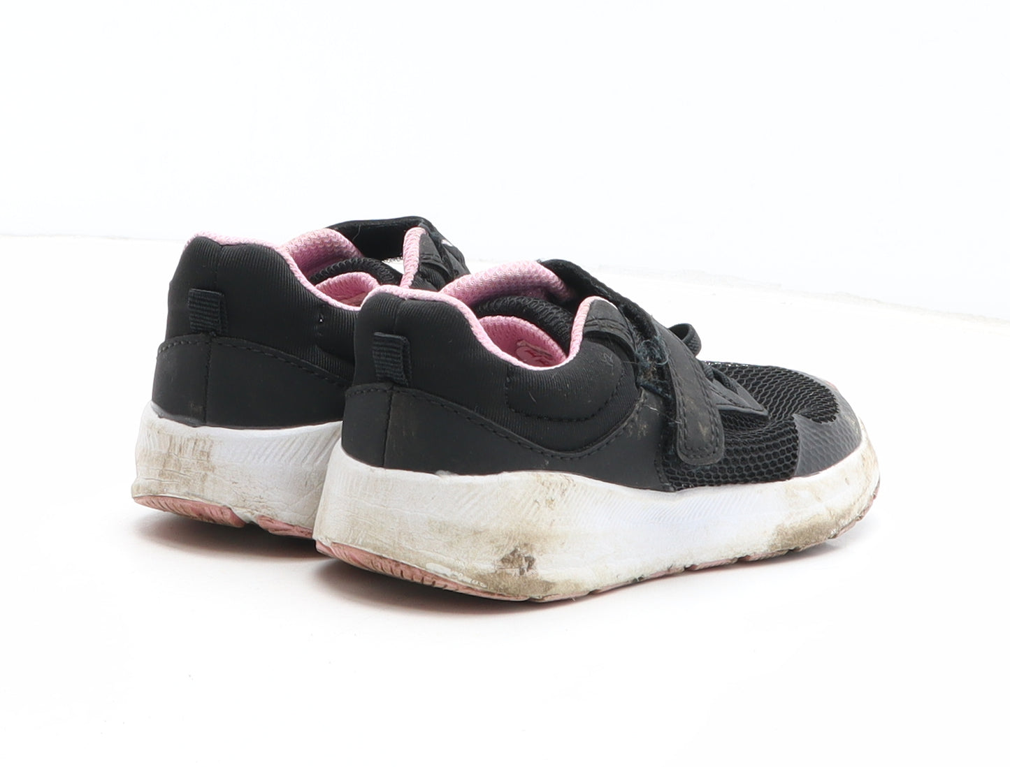 F&F Girls Black Fabric Trainer UK 11