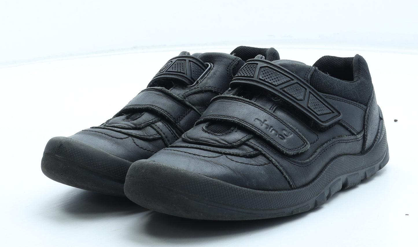 Rhino Boys Black Polyurethane Trainer UK 2.5 35