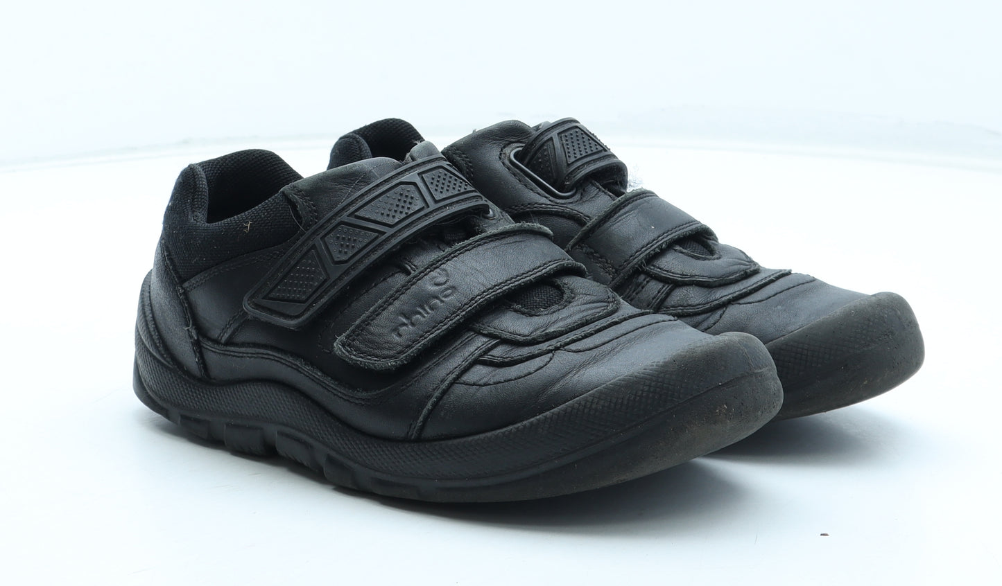 Rhino Boys Black Polyurethane Trainer UK 2.5 35