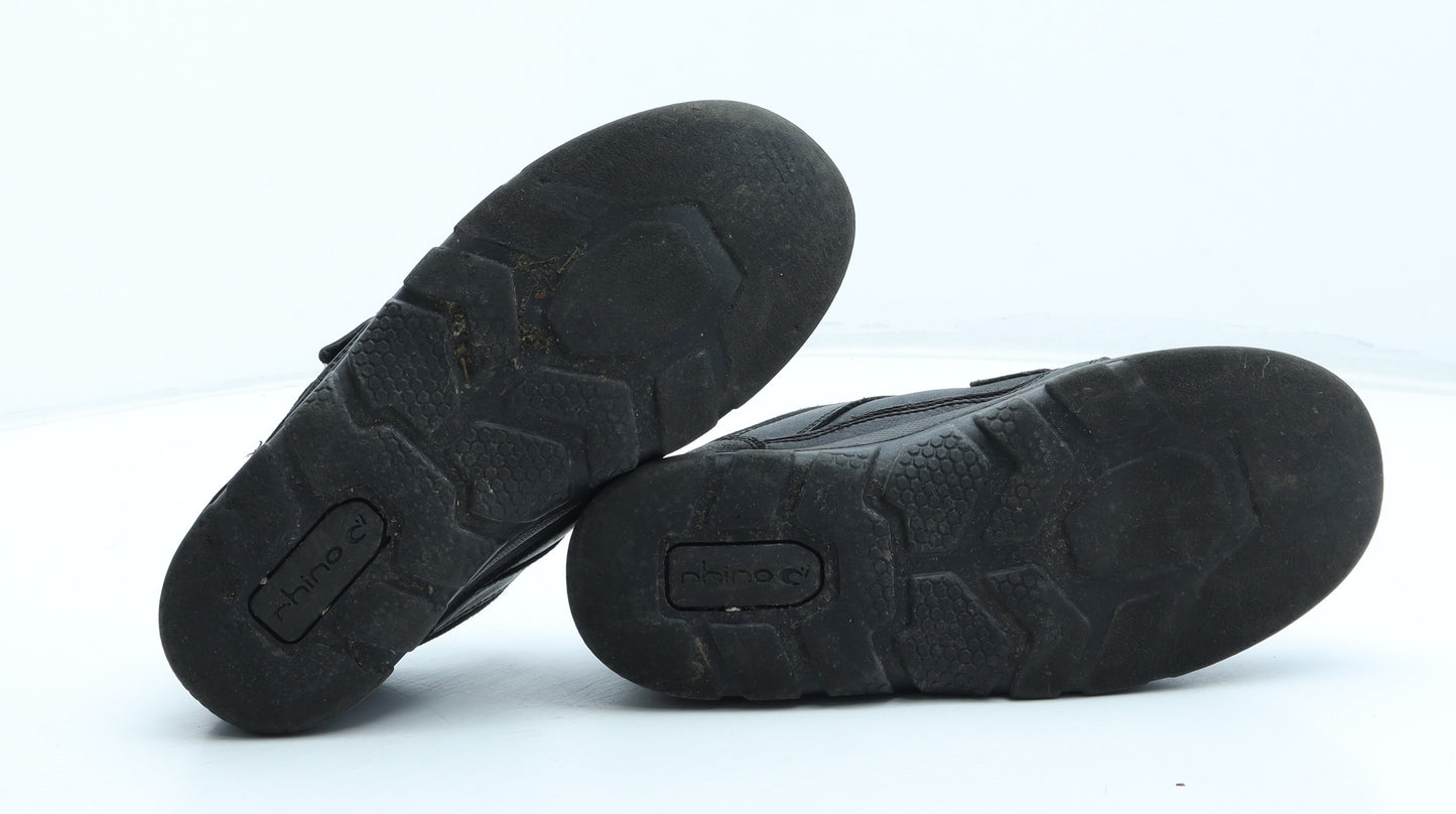Rhino Boys Black Polyurethane Trainer UK 2.5 35