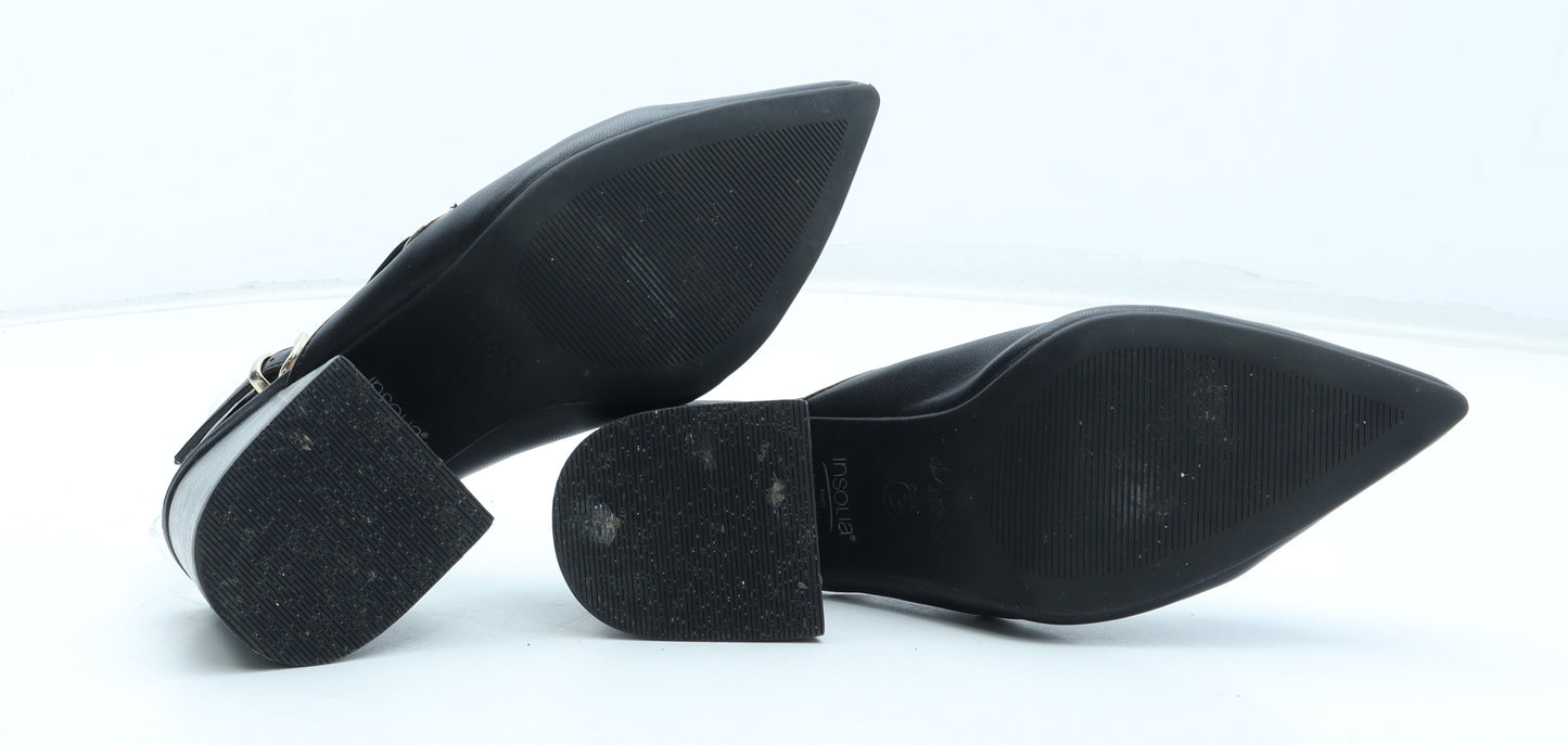 Marks and Spencer Womens Black Leather Slingback Heel UK