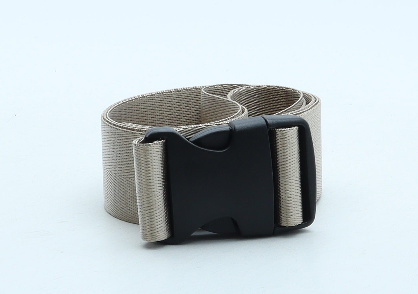 Preworn Mens Beige Solid Polyester Braided/Woven Belt Belt One Size