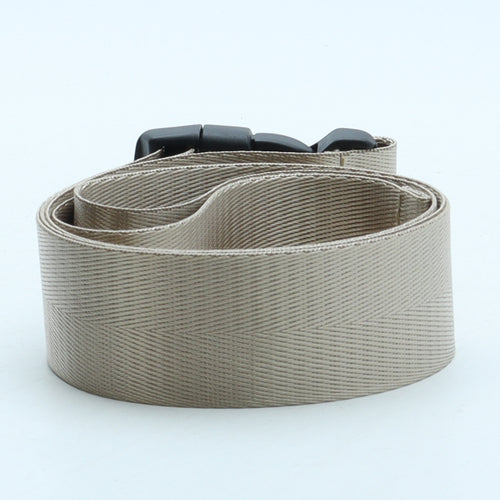 Preworn Mens Beige Solid Polyester Braided/Woven Belt Belt One Size