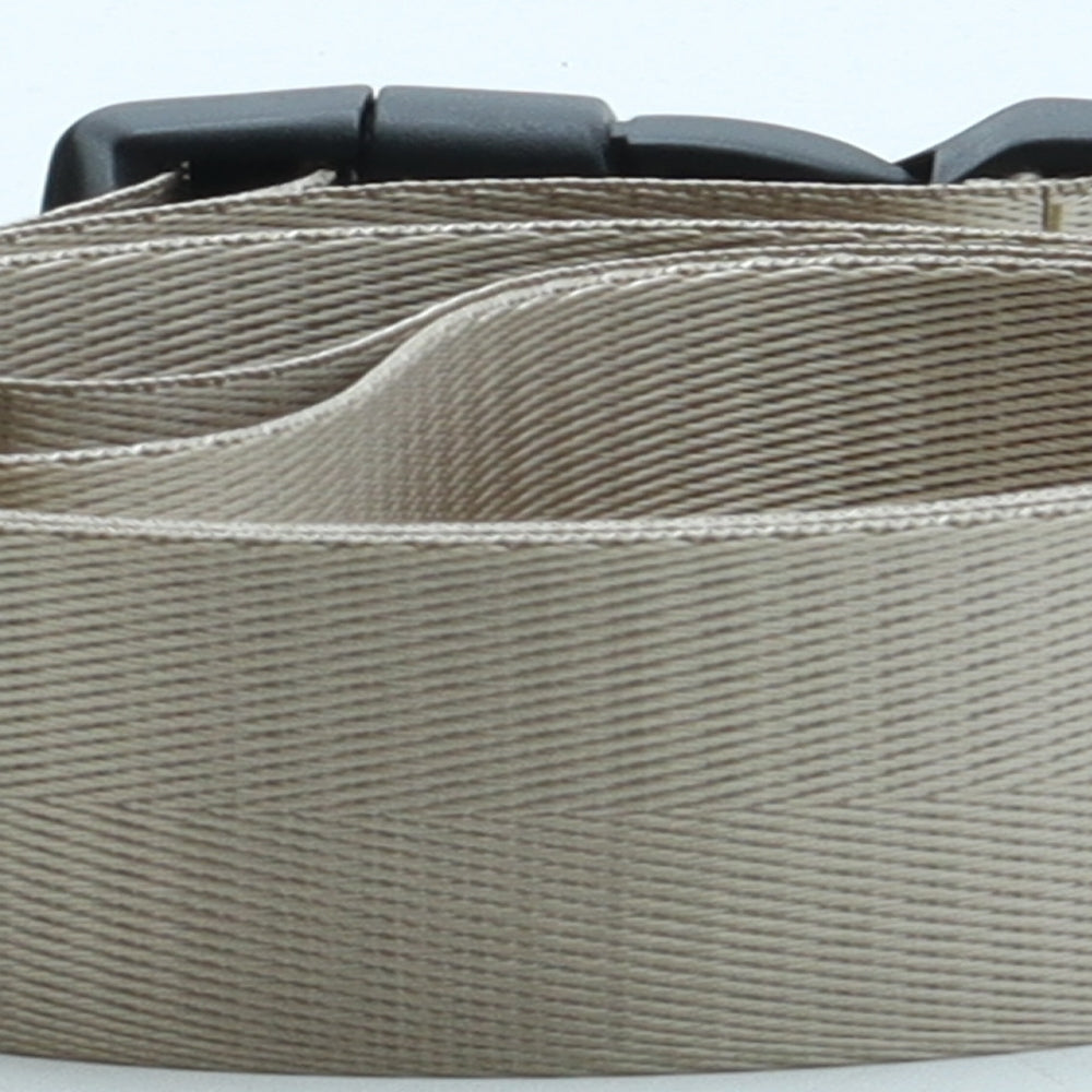 Preworn Mens Beige Solid Polyester Braided/Woven Belt Belt One Size