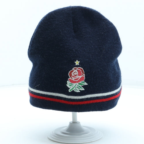 England Rugby Mens Blue Acrylic Beanie One Size