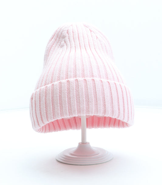 Marks and Spencer Girls Pink Acrylic Beanie Size S