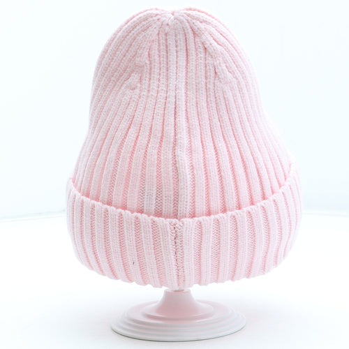 Marks and Spencer Girls Pink Acrylic Beanie Size S