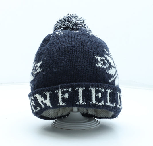 Penfield Mens Blue Fair Isle Acrylic Winter Hat One Size