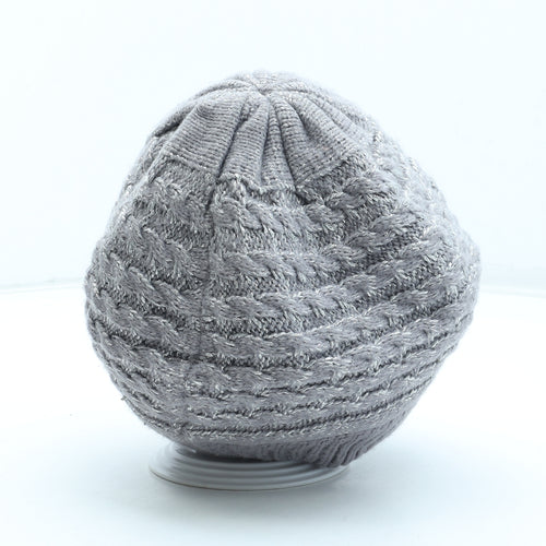 Scala Womens Grey Acrylic Beanie One Size