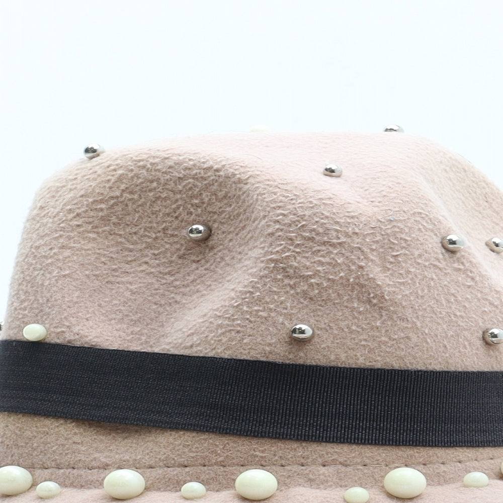 Preworn Womens Pink Wool Fedora One Size