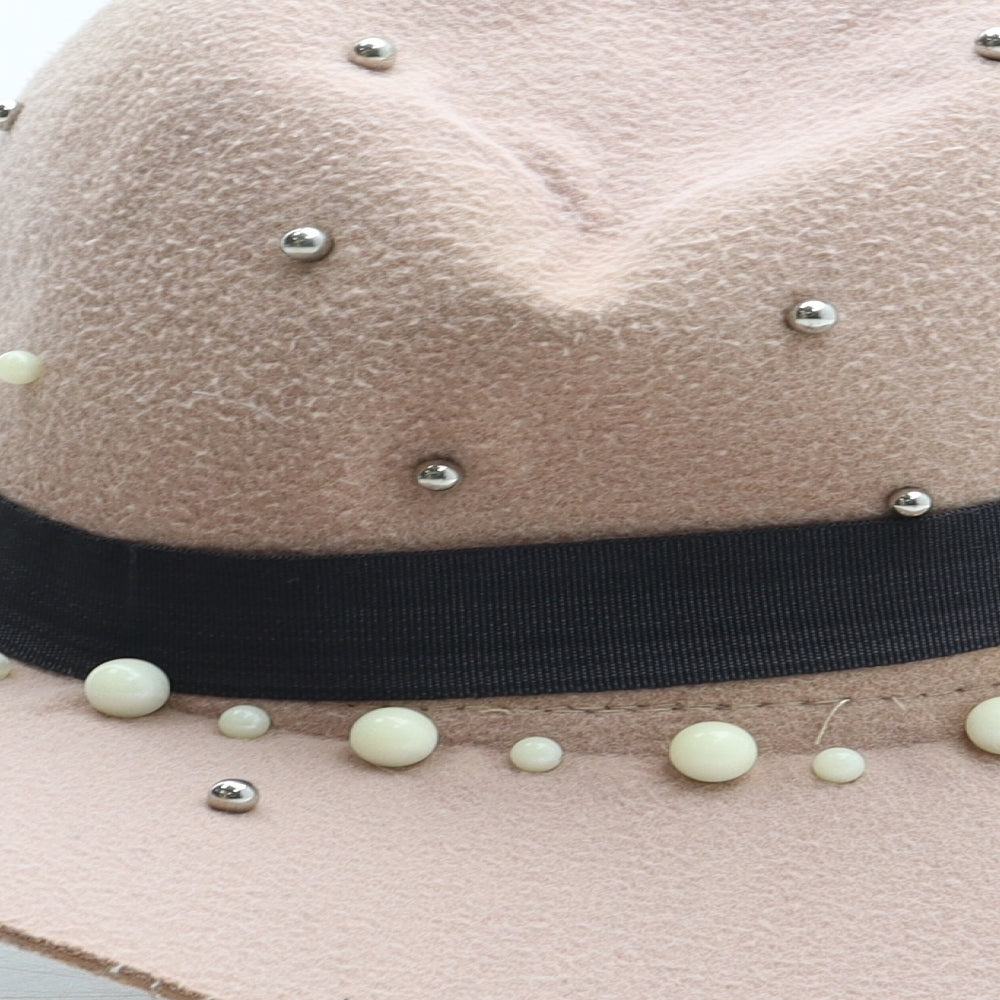 Preworn Womens Pink Wool Fedora One Size