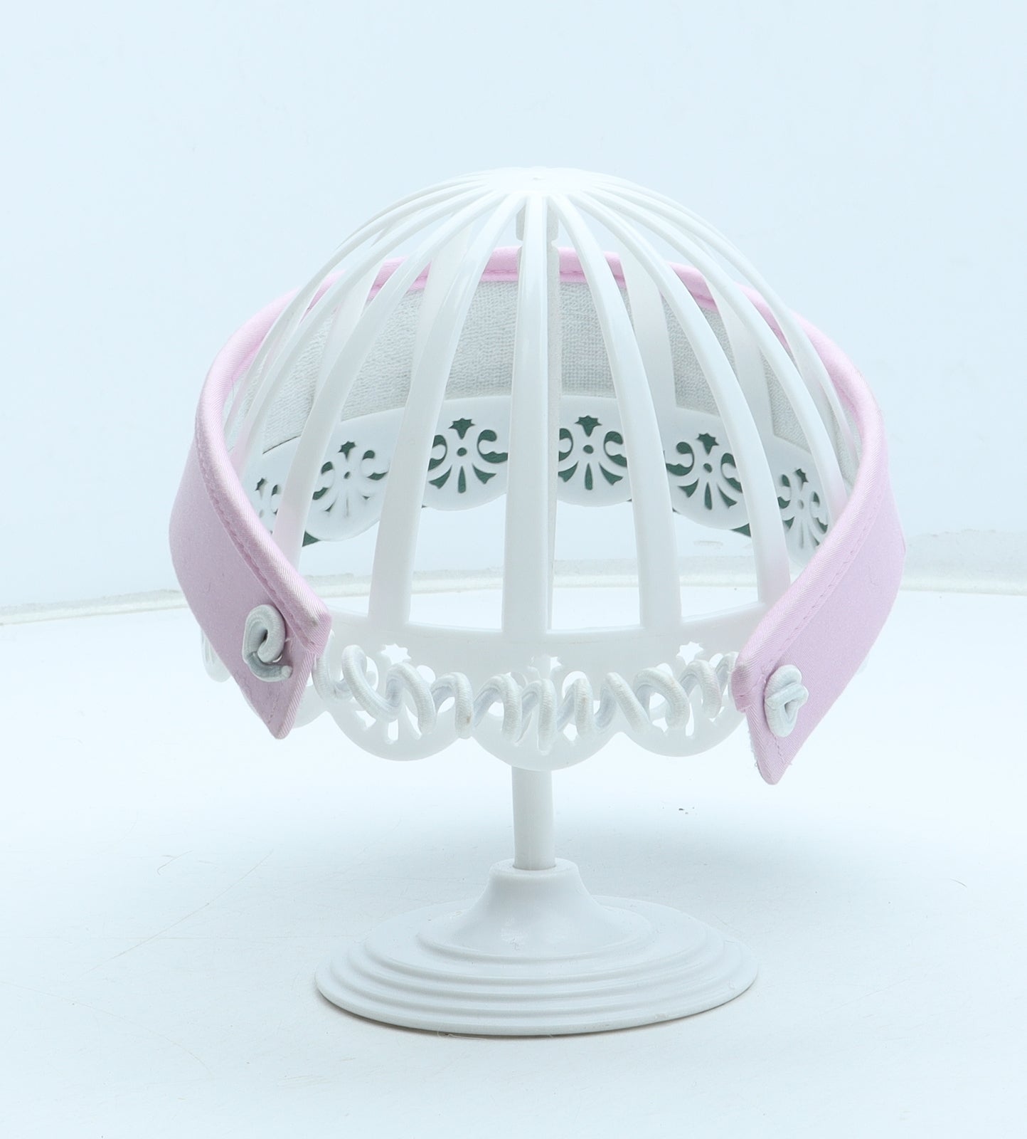 Preworn Girls Pink Polyester Visor One Size