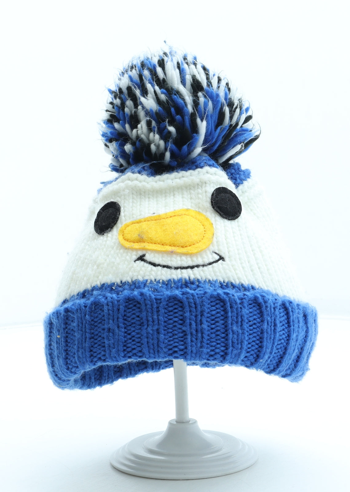 Preworn Boys Multicoloured Acrylic Bobble Hat Size S - Snowman