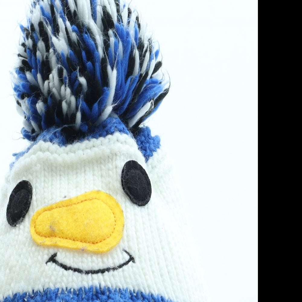 Preworn Boys Multicoloured Acrylic Bobble Hat Size S - Snowman