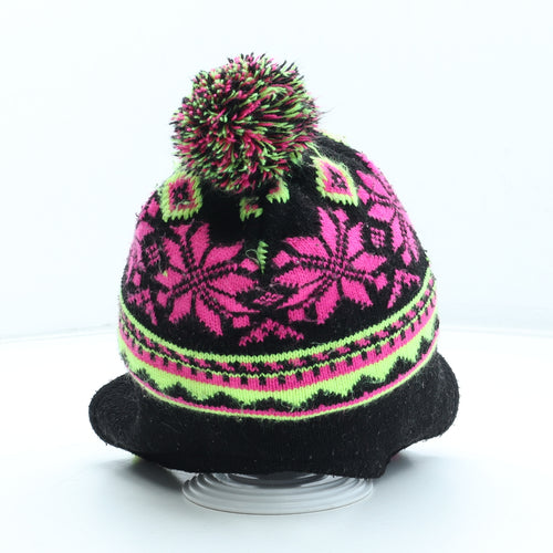Preworn Girls Multicoloured Fair Isle Acrylic Winter Hat One Size
