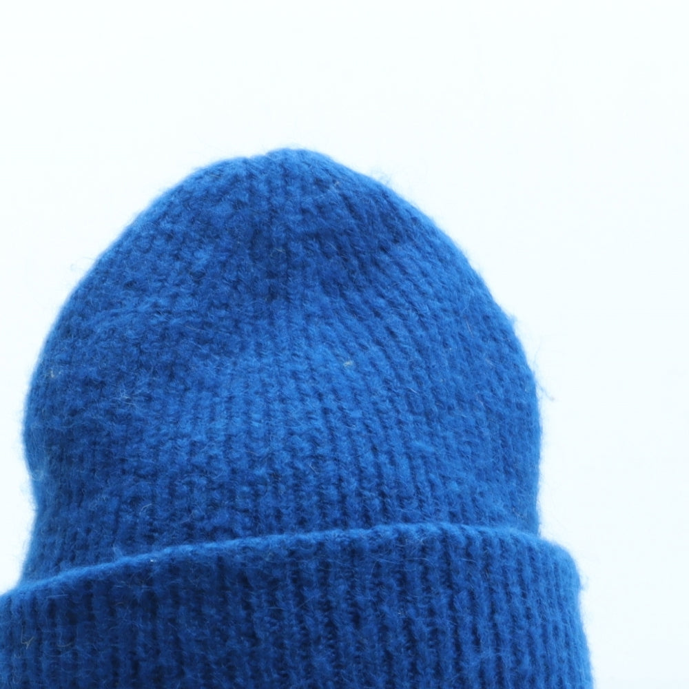 Zara Mens Blue Acrylic Beanie One Size