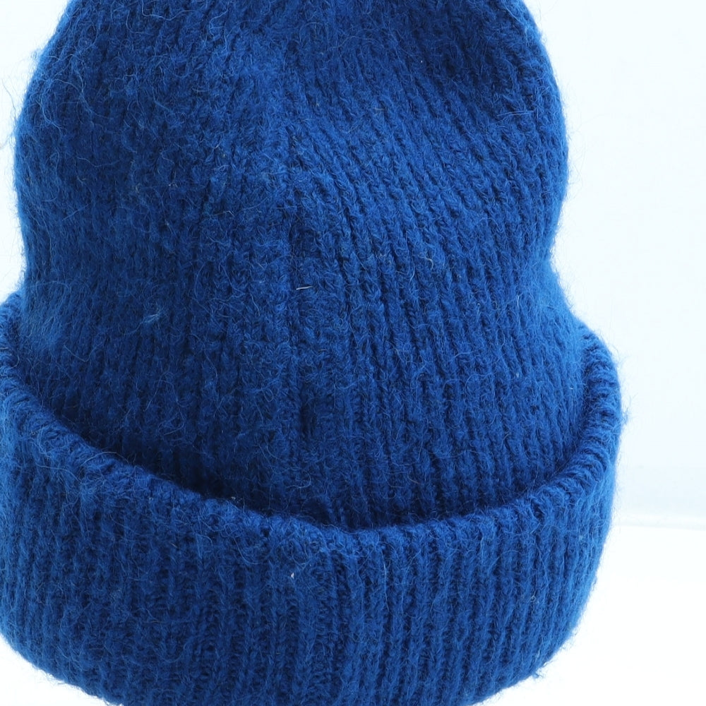 Zara Mens Blue Acrylic Beanie One Size