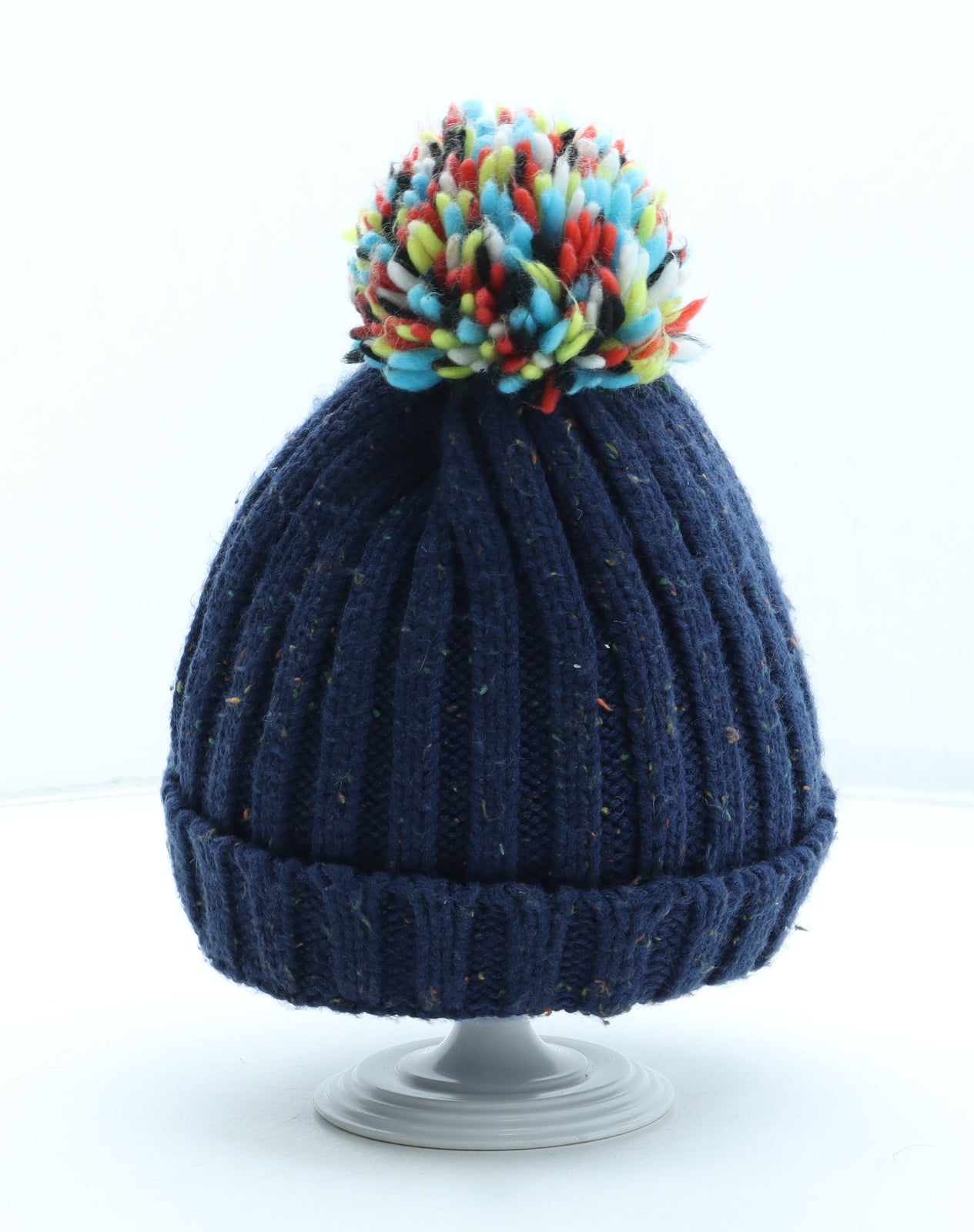 Preworn Boys Blue Acrylic Bobble Hat One Size