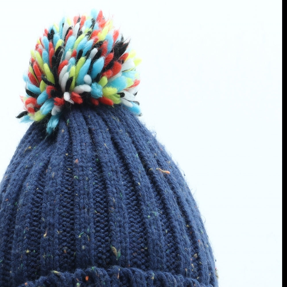 Preworn Boys Blue Acrylic Bobble Hat One Size