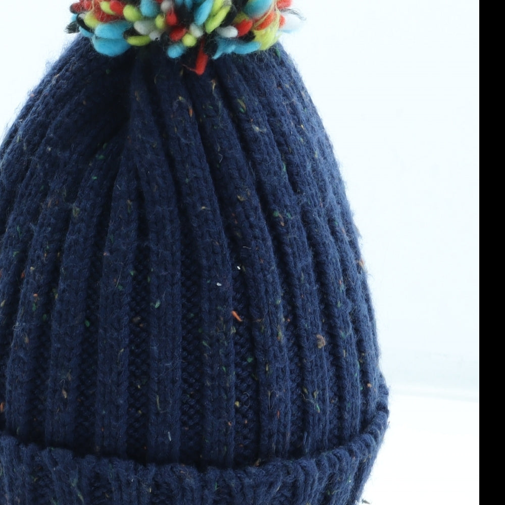 Preworn Boys Blue Acrylic Bobble Hat One Size