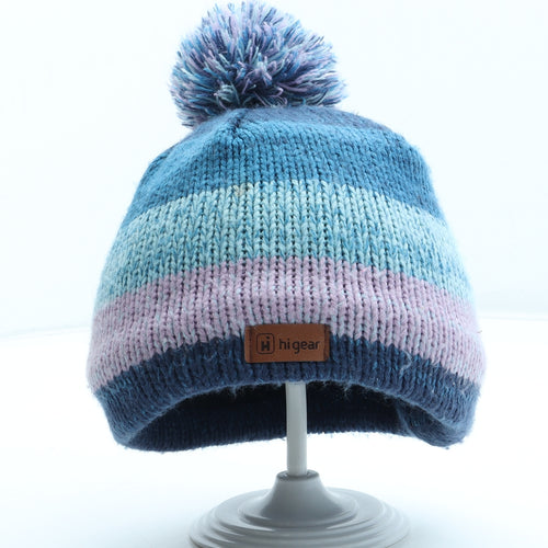 Hi Gear Womens Multicoloured Colourblock Acrylic Bobble Hat Size S - Size S/M