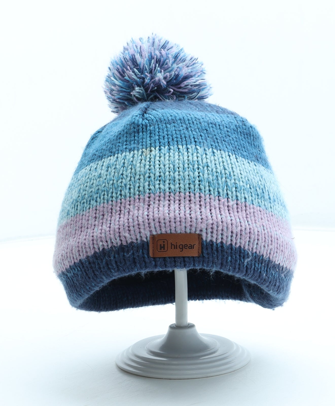 Hi Gear Womens Multicoloured Colourblock Acrylic Bobble Hat Size S - Size S/M