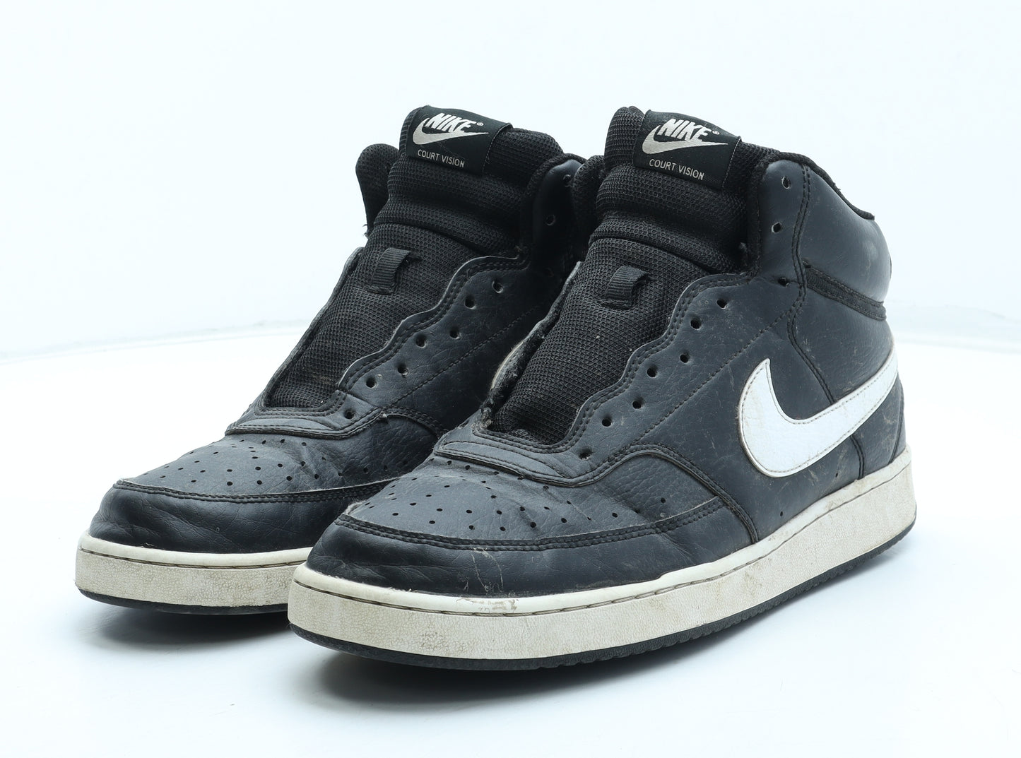 Nike Mens Black Polyurethane Trainer UK 10 - Court Vision