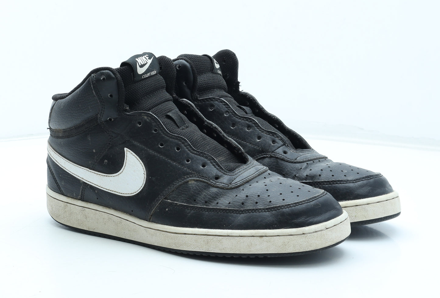 Nike Mens Black Polyurethane Trainer UK 10 - Court Vision
