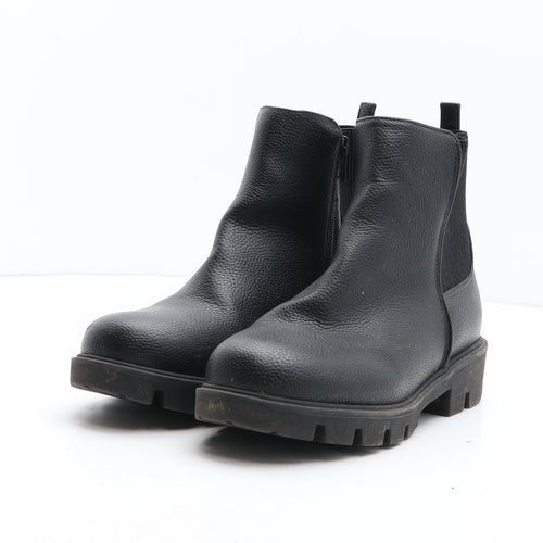 George Womens Black Synthetic Chelsea Boot UK