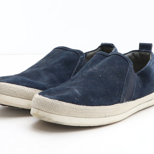 Marks and Spencer Mens Blue Suede Slip On Casual UK 8