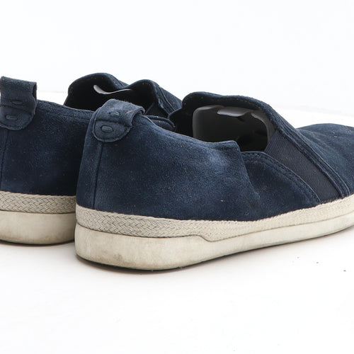 Marks and Spencer Mens Blue Suede Slip On Casual UK 8