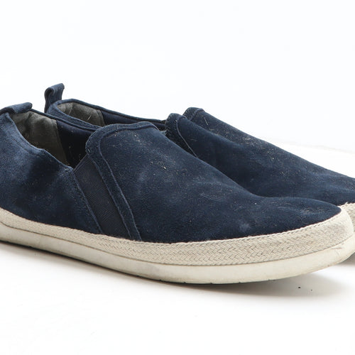 Marks and Spencer Mens Blue Suede Slip On Casual UK 8