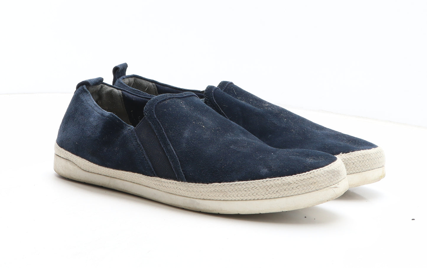 Marks and Spencer Mens Blue Suede Slip On Casual UK 8
