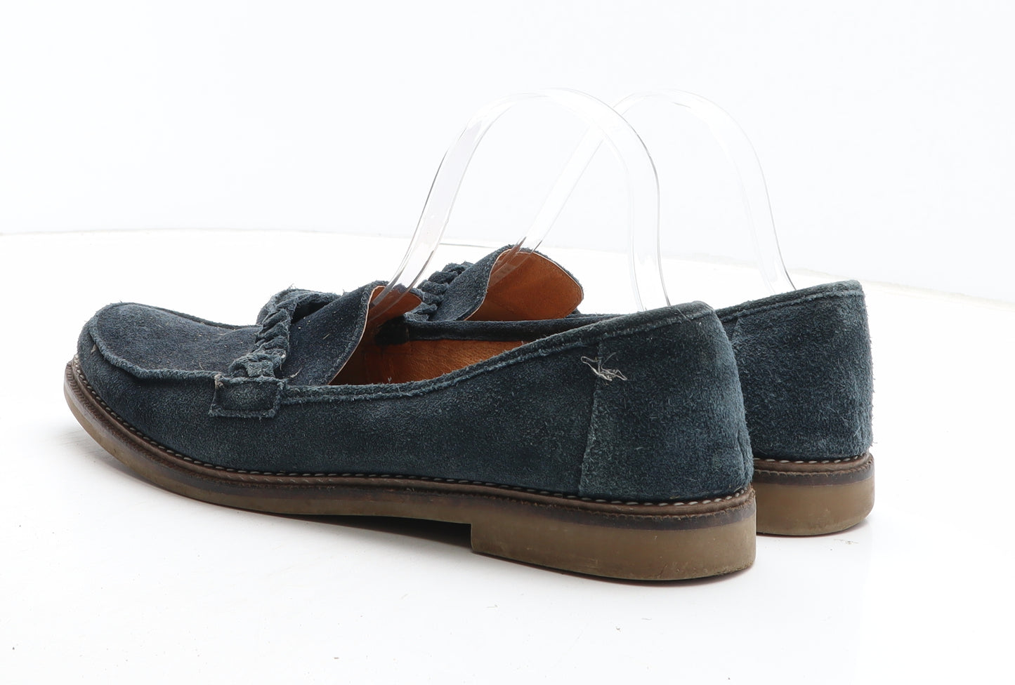 Preworn Womens Blue Suede Loafer Casual UK