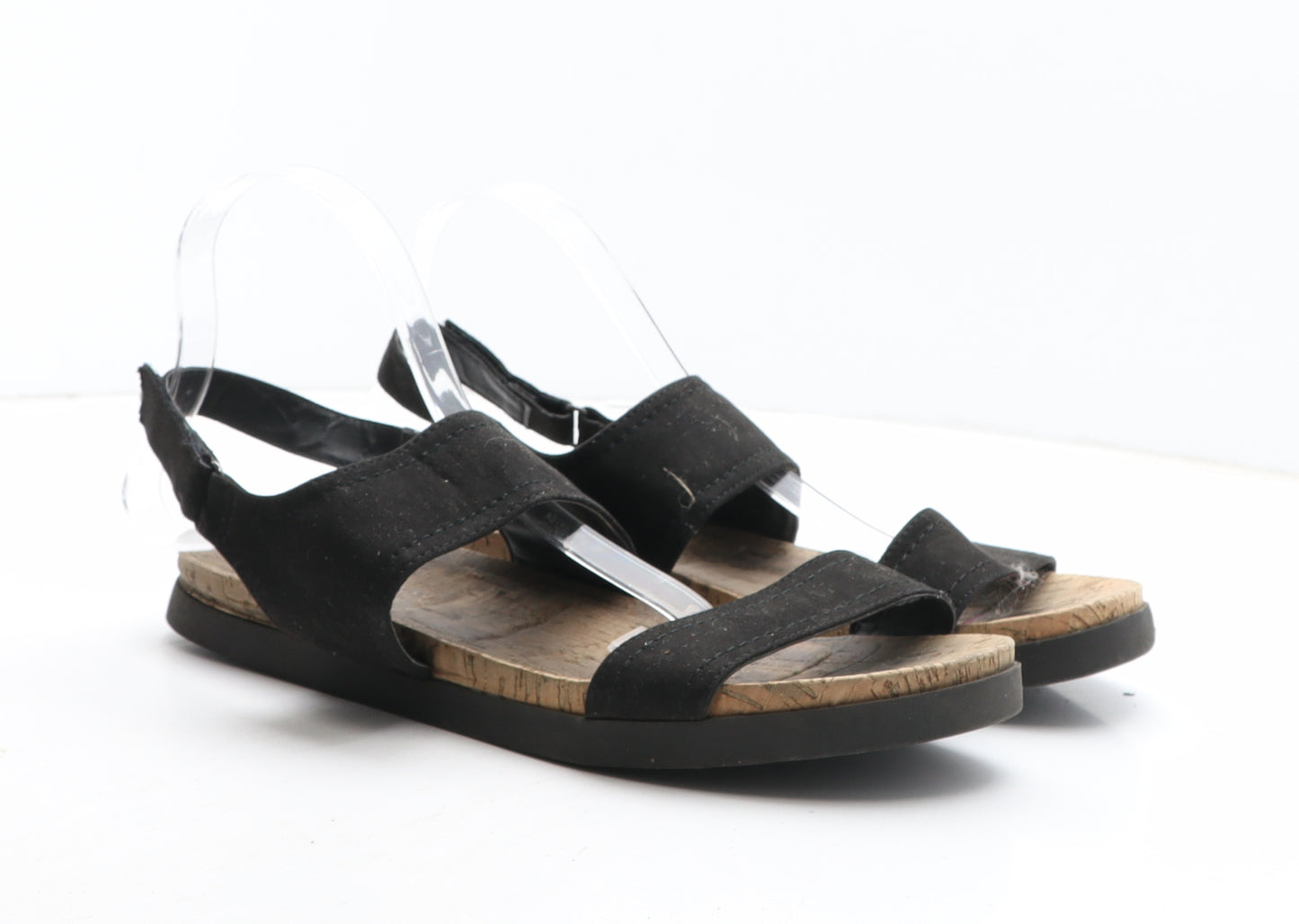 George Womens Black Synthetic Slingback Sandal UK