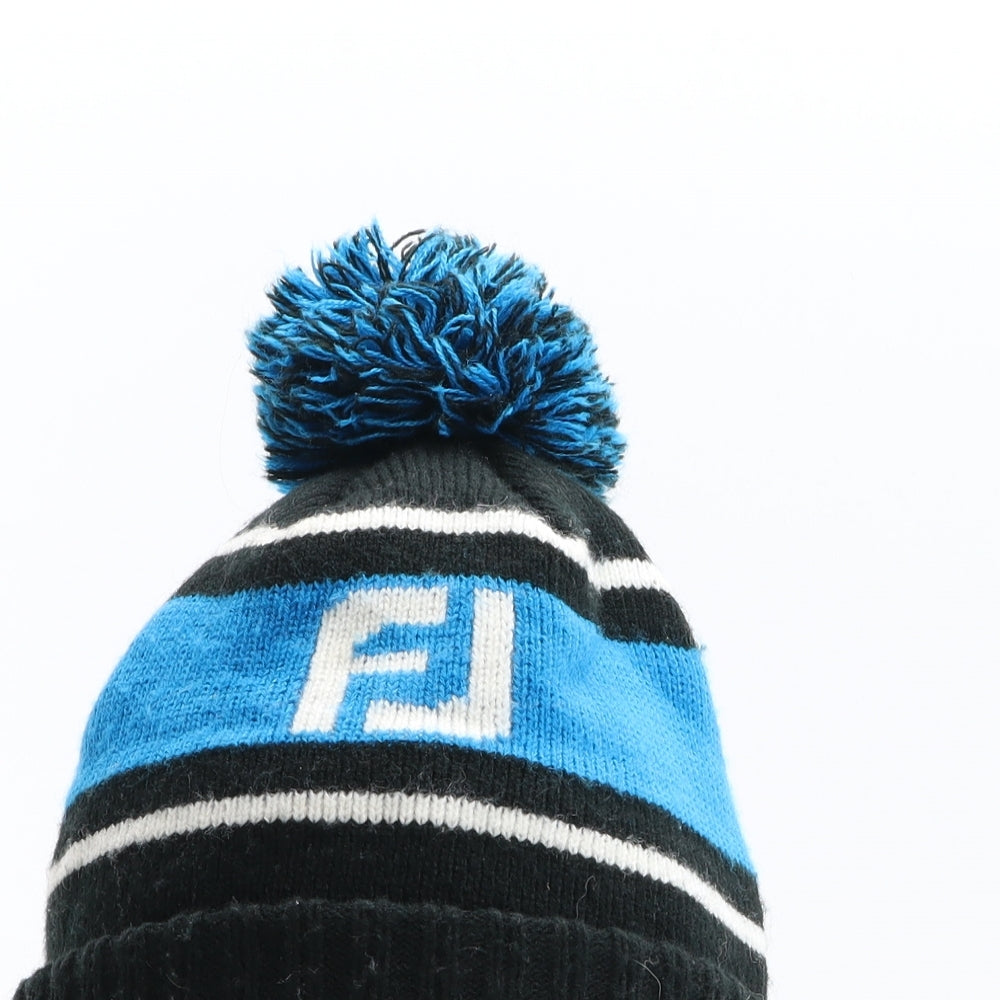 FootJoy Mens Blue Acrylic Winter Hat One Size