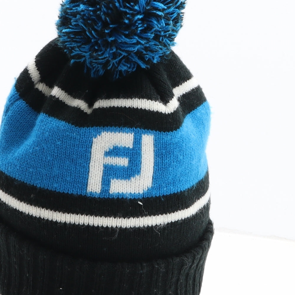 FootJoy Mens Blue Acrylic Winter Hat One Size