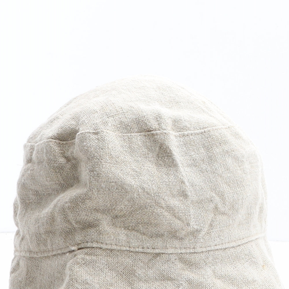 Peak And Brim Womens Beige Paisley Polyester Bucket Hat One Size