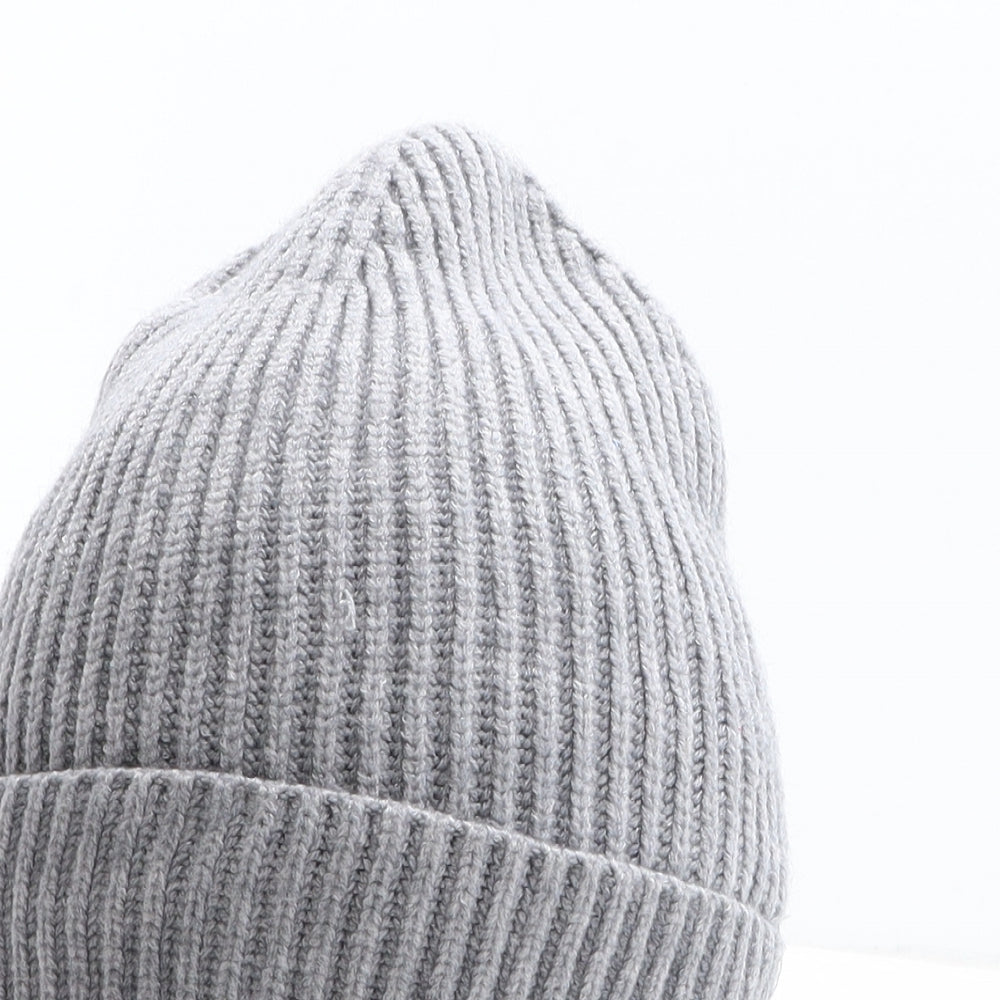 New Look Womens Grey Viscose Beanie One Size