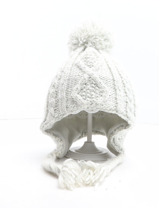H&M Girls Grey Acrylic Winter Hat One Size - UK Size 4-8 Years