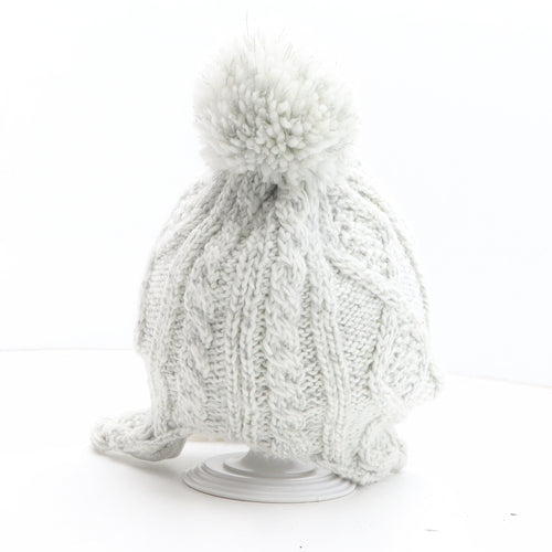 H&M Girls Grey Acrylic Winter Hat One Size - UK Size 4-8 Years