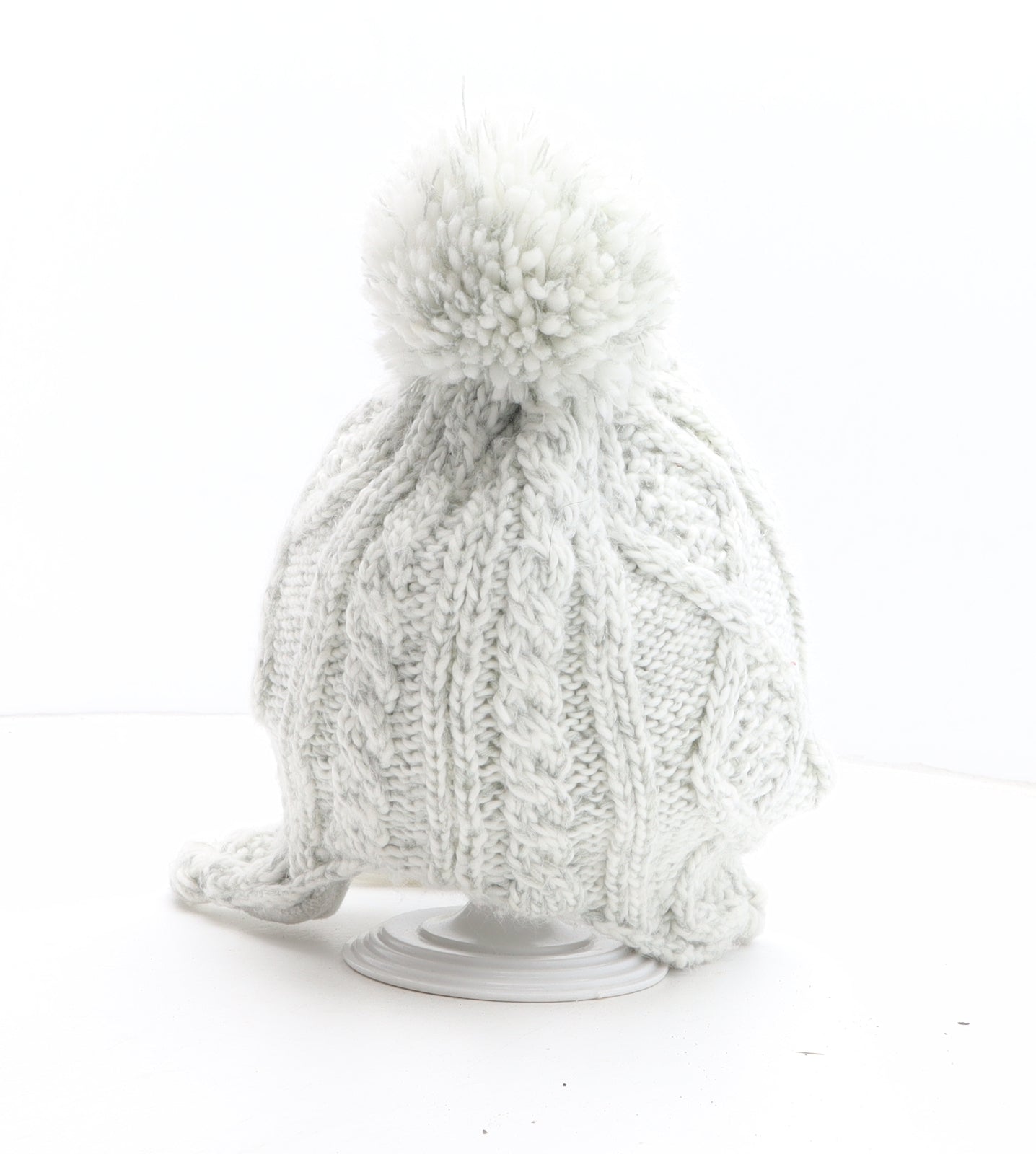 H&M Girls Grey Acrylic Winter Hat One Size - UK Size 4-8 Years