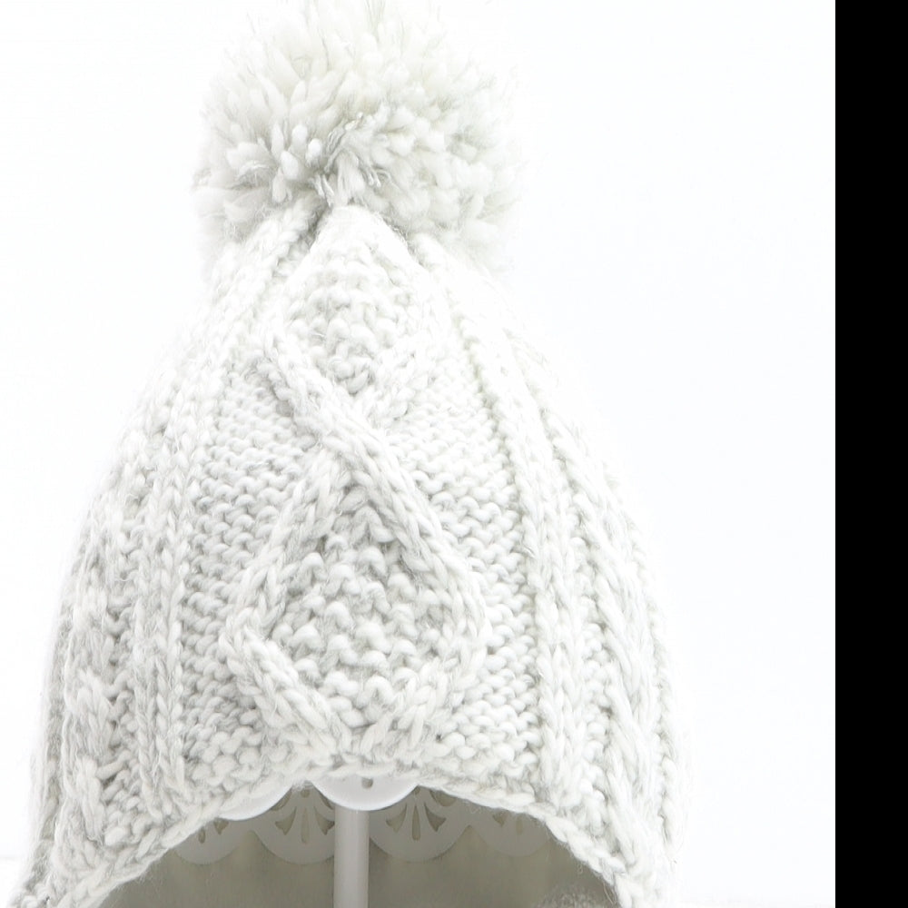 H&M Girls Grey Acrylic Winter Hat One Size - UK Size 4-8 Years