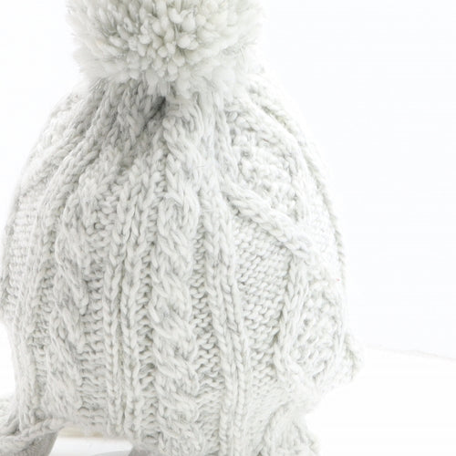 H&M Girls Grey Acrylic Winter Hat One Size - UK Size 4-8 Years