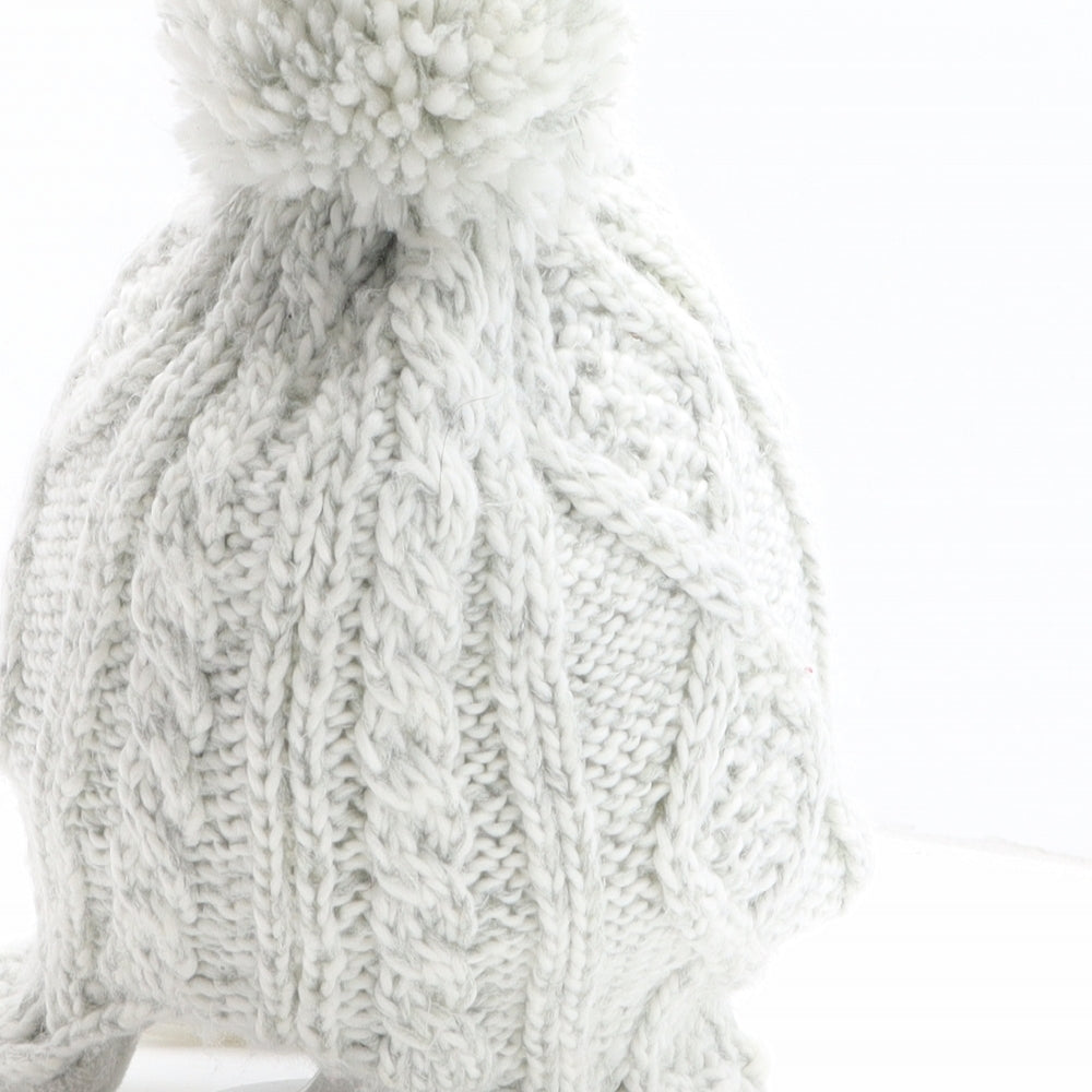 H&M Girls Grey Acrylic Winter Hat One Size - UK Size 4-8 Years