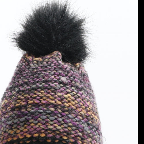 Crane Womens Multicoloured Acrylic Bobble Hat One Size