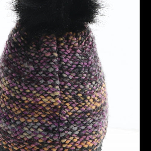 Crane Womens Multicoloured Acrylic Bobble Hat One Size