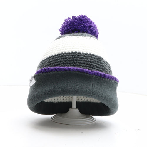 Zaini Womens Multicoloured Colourblock Acrylic Bobble Hat One Size