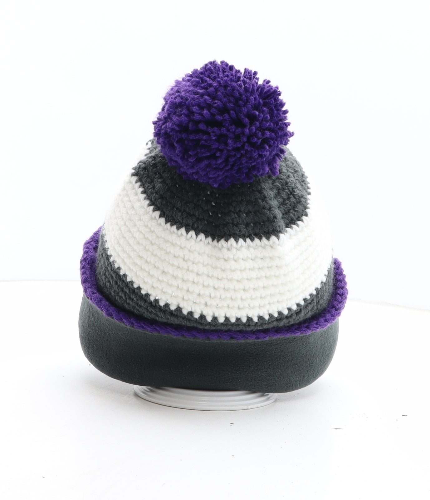 Zaini Womens Multicoloured Colourblock Acrylic Bobble Hat One Size