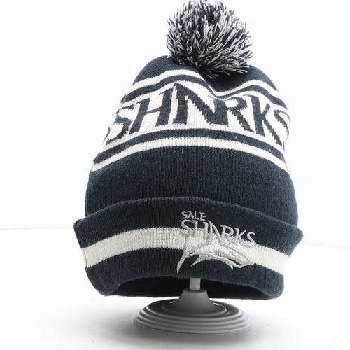 Sale Sharks Mens Blue Acrylic Winter Hat One Size